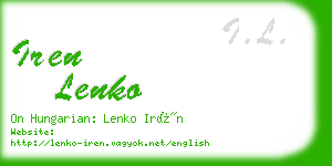 iren lenko business card